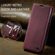 Чехол-книжка CaseMe из нубука для Samsung S24 Бордовый - изображение 6