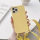 Чехол с ремешком Wave Premium Strap Crossbody Silicone Case для Apple iPhone 13 14 Yellow - изображение 2