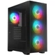 Игровой корпус для ПК с ARGB подсветкой, 4 вентилятора, ATX, черный - изображение 1