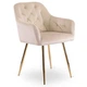 Стілець оксамитовий MEBEL ELITE RAYA, кремовий / золотий ME.RAYA/KR/ZL/V/K - зображення 1
