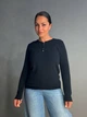 Свитер женский A-N 02493 букле с пуговицами тонкий и теплый базовый one size черный - изображение 5