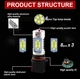 Світлодіодна автолампа P13W PSX26W 4,5 Вт 12 V 3030 30 SMD Біла - зображення 5