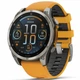 Спортивний годинник GARMIN Fenix 8 47mm AMOLED Sapphire Graphite DLC Titanium with Spark Orange Silicone Band - зображення 1