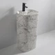 Раковина моноблок MIXXUS PREMIUM DIVERSE-1101 MARBLE 460х380х840mm с отверстием под смеситель и переливом (MP6575) - изображение 3