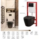 Комплект унітаз з інсталяцією для унітазу Mixxus Premium BEVEL-SET-2101 BLACK система змиву TORNADO ( MP6669 - изображение 2