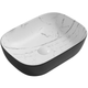 Раковина накладна MIXXUS PREMIUM DIVERSE-0112 MARBLE-BLACK, прямокутна матова, санітарний фарфор - изображение 1