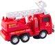 Wóz strażacki LEAN Toys Straż pożarna z ruchomą drabiną oraz światłami i dźwiękami 24788 (5905991058380) - obraz 4