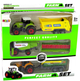 Zestaw maszyn rolniczych LEAN Toys Traktory z przyczepami 2 szt + Kombajn 14832 (5905515352970) - obraz 1
