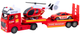 Zestaw strażacki LEAN Toys ze światłami i dźwiękami Ciężarówka + Helikopter + Samochód 22997 (5905991053460) - obraz 3