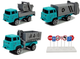 Zestaw zabawek LEAN Toys City Samolot rozkładany z autkami światłami i dźwiękami 1:64 Biały 7391 (5908275999041) - obraz 5