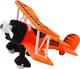 Zestaw zabawek LEAN Toys Samolot awionetka rozkręcany do transportu zwierząt z klatką lewem Pomarańczowy 18704 (5905991018186) - obraz 3