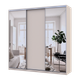 Шкаф купе Doros Сити Лайт Кашемир 1 ДСП / 2 зеркала 225х60х225 (80736380) - изображение 1