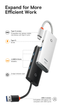 USB-Хаб Baseus Lite Series 4 in 1 (USB-A to USB 3.0*4) 1m Black - зображення 4