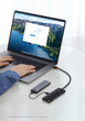 USB-Хаб Baseus Lite Series 4 in 1 (USB-A to USB 3.0*4) 1m Black - зображення 6
