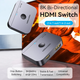 HDMI сплиттер Vention HDMI 2.1 с 60Hz 3D HDCP HDR Dolby 7.1 свич двунаправленный 2 in 1 out Grey (AKPH0) - изображение 2