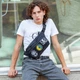Сумка бананка Cordura 1000D (мужской мессенджер/слинг) патч-панель черная (94023903819793) - изображение 1
