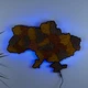 Карта України настінна мала 3D об'ємна англійською з синьою підсвіткою (220В) в коробці 55*38.5 см Гранд Презент (16ССАнгл) - изображение 2