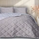 Набор покрывало MirSon Евро 200x220 см + Наволочки №5051 Velor charm Light Gray 50x70 см 2 шт Велюр + Микрофибра (2200008376826) - изображение 1
