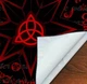 Алтарная скатерть для карт Таро и Рун с изображением Трикветра. Скатерть для гадания красная 50*50 см. - изображение 4