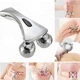 Массажер 3D MASSAGER ZL 201 для лица и тела лифтинговый с микротоками водонепроницаемый 155х95х53 мм Серебряный для омоложения кожи и коррекции контуров лица с Y образной конструкцией и солнечной батареей для генерации токов - изображение 3
