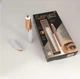 Триммер женский Flawless Brows для бровей и коррекции лица компактный с подсветкой и золотым покрытием работает от батарейки для безопасного удаления пушковых волос без боли и раздражений портативный бьюти аксессуар для ежедневного ухода - изображение 6