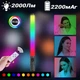 LED - освітлювач, відеосвітло, жезл RGB - Rainbow Stick Light 50 см з вбудованим АКБ та пультом - зображення 10