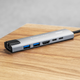 USB-hub Kruger&Matz USB-Type-C - HDMI/2x USB3.0/2x USB-C/RJ45 Grey (5901890040549) - obraz 5