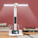 Настільна LED лампа VHG 801S акумуляторна з годинником 6W 800lm 3000-6000K - зображення 2