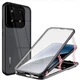 Магнитный чехол Metal Glass 360 для Xiaomi 15 с защитой экрана и камеры black - изображение 1