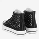Женские кеды высокие DeeZee WFA2791-2 5905588826279 39 24.5 см Черные (5905588826309) - изображение 5
