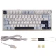Бездротова клавіатура AULA F75 RGB Reaper 75% USB BT 2.4 White-Blue - зображення 5