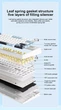 Бездротова клавіатура AULA F75 RGB Reaper 75% USB BT 2.4 White-Blue - зображення 8