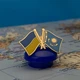 Значок Dobroznak Прапори Україна / Казахстан (6132) - изображение 1