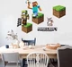 Интерьерная виниловая 3D наклейка на стену Майнкрафт - Minecraft 70-50 см в детскую N5 ( Декор Комнаты Обои ) - изображение 3