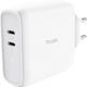 Мережевий зарядний пристрій Maxo Сharger 65W 2Р USB-C Білий (TR25381) - зображення 1