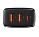Зарядний пристрій Baseus Compact Quick Charger QC3.0+PD3.0 30W 2USB+Type-C 3A Чорний - зображення 3