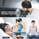 Bluetooth гарнитура повязка на голову спортивная эластичная с маской для сна музыкальная беспроводная - изображение 7