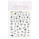 Наклейки для ногтей - 3D стикеры №1120 JOYFUL NAIL "Абстракция" для дизайна ногтей на клейкой основе - изображение 1