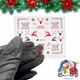 Новогодние 3D наклейки ( Надписи, олени, веточки) 044 для дизайна ногтей на прозрачной основе - изображение 4