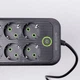 Мережевий фільтр подовжувач Yiwu на 8 розеток з 3 USB 1 Type-C та кнопкою відключення F20U 2.8 м Чорний - зображення 6