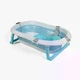 Складана дитяча ванночка Lionelo Turquoise для купання малюка з вбудованим термометром, блакитна - зображення 1