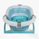 Складана дитяча ванночка Lionelo Turquoise для купання малюка з вбудованим термометром, блакитна - зображення 6