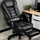 Офисное кресло руководителя Virgo X6 Black с регулировкой высоты и угла наклона, экокожа, черное - изображение 6