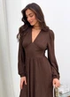 Вязаное платье миди ART KNIT Nataly шоколад, M 039258 - изображение 3