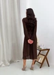Вязаное платье миди ART KNIT Nataly шоколад, M 039258 - изображение 5