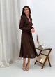 Вязаное платье миди ART KNIT Nataly шоколад, M 039258 - изображение 7