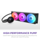 System chłodzenia cieczą NZXT Kraken Plus RGB V2 360 mm AIO Liquid Cooler Black (RL-KR360-B2) - obraz 2