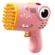 Пистолет для мыльных пузырей Dinosaur Bubble Gun с насадкой на 40 отверстий 50ml Pink - изображение 1