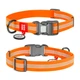 Ошейник для собак WAUDOG Waterproof L, оранжевый, светоотражающий, с QR-паспортом, пластиковая пряжка, ширина 25 мм; длина 34–49 см — арт. 26144 - изображение 1