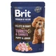 Корм влажный Brit Premium Fillets in Gravy Turkey & Carrots Puppy для щенков малых пород филе в соусе индейка и морковь 85 г - изображение 6